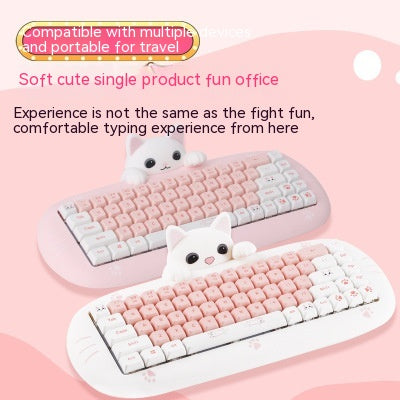 Wireless Bluetooth E-sports Games Cute Mini Office Mechanical Keyboard