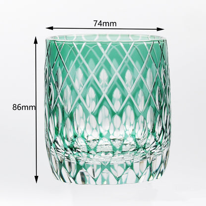 Taza de cristal tallada a mano de moda