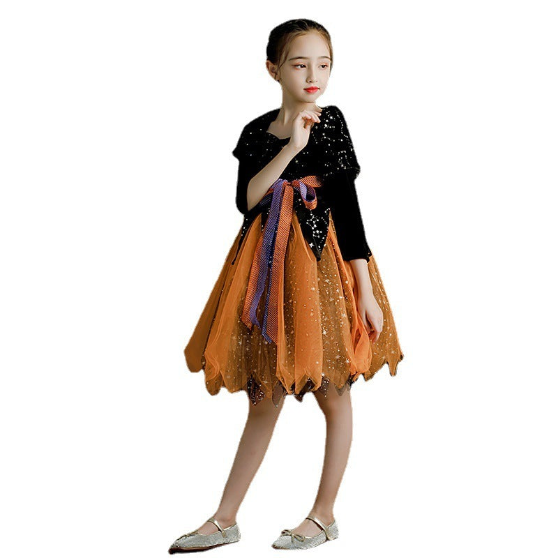 Vêtements d'Halloween pour enfants Robe pour filles