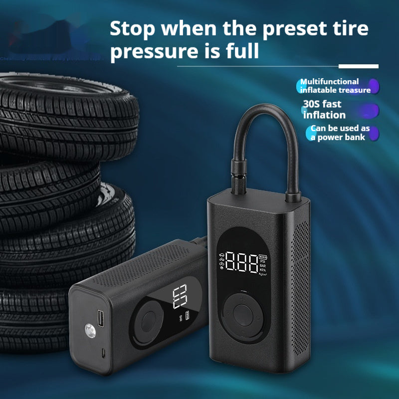 Portable Car Inflatable Small Tire Handheld Mini Wireless