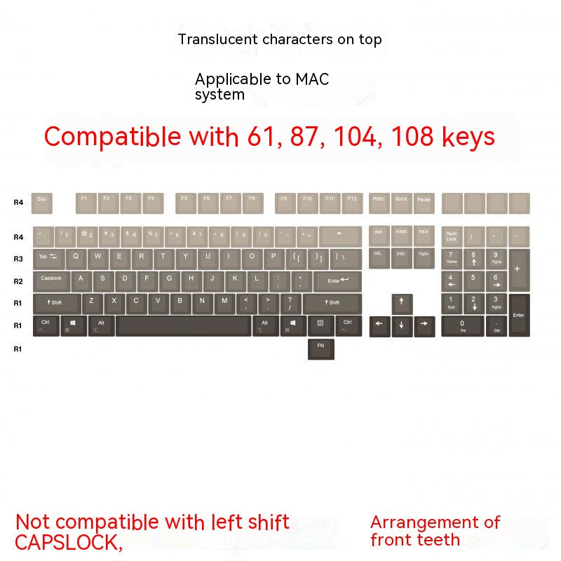 Simple Gradient 64 Radio Competitive Mechanical Bluetooth Keyboard