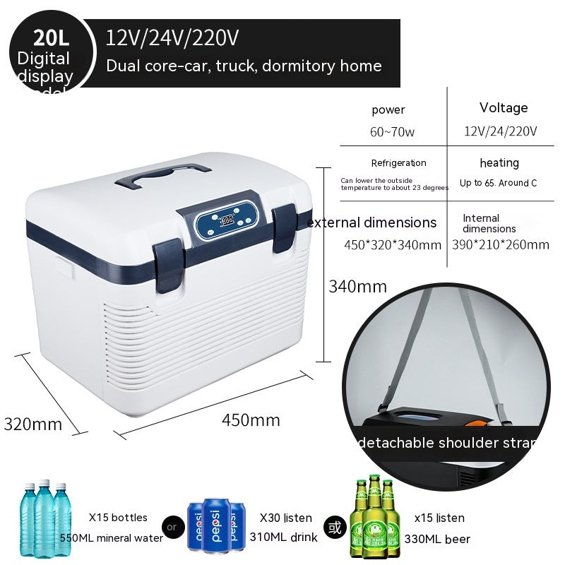 Refrigerador para automóvil Uso dual para automóvil en automóvil y hogar