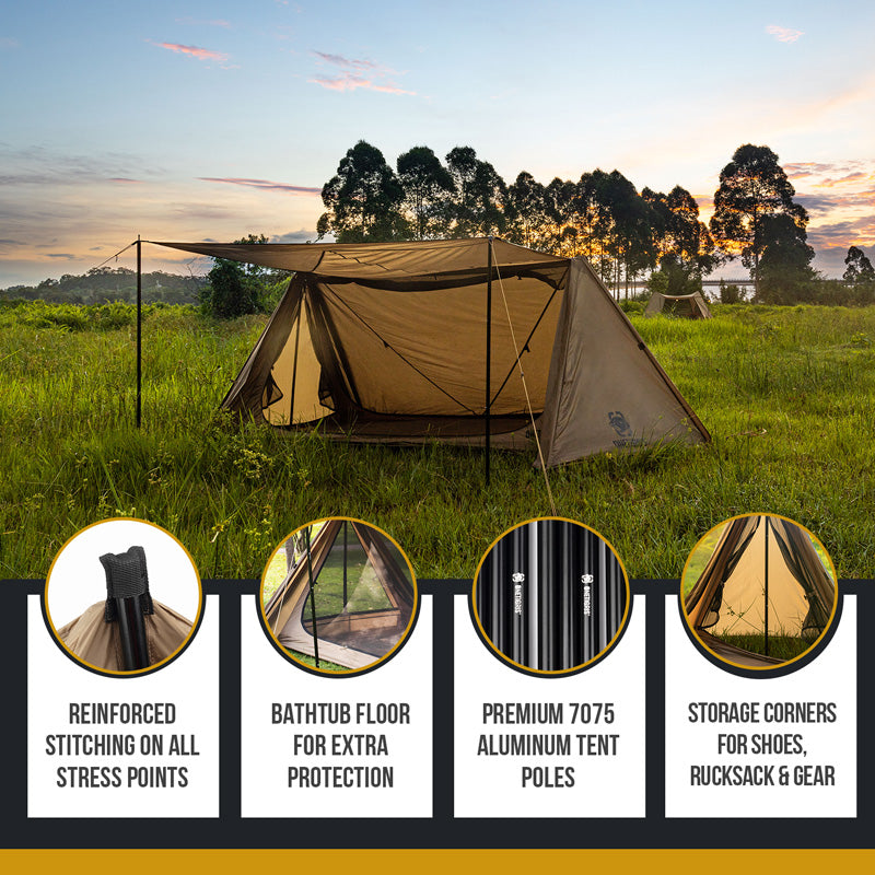 Tienda de campaña para dos personas Cabaña en el bosque Lluvia y resistente al viento