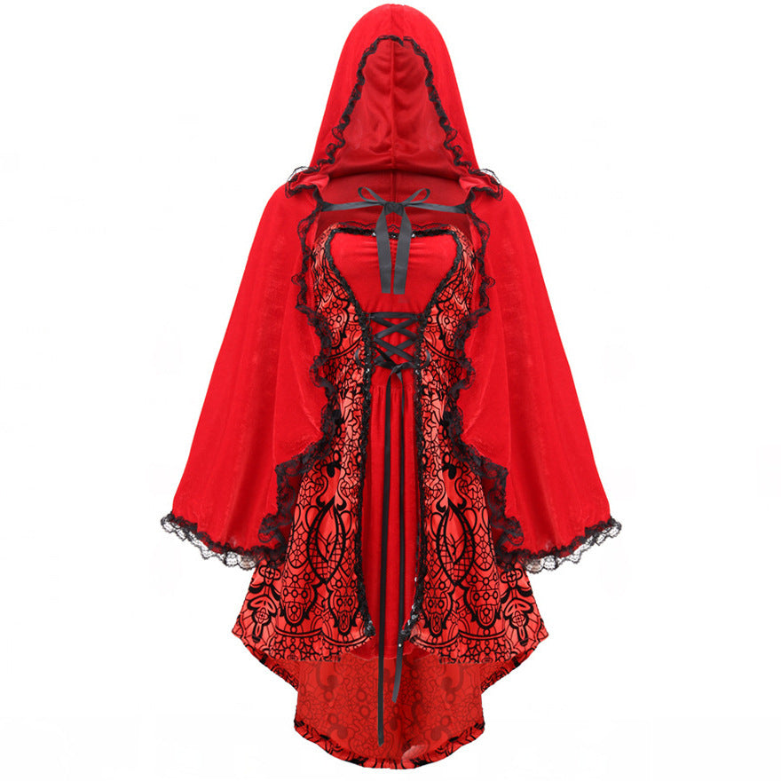 Cape en jacquard d'Halloween Costume du Petit Chaperon Rouge