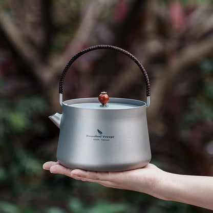 Hervidor portátil de viaje para acampar al aire libre para hacer té