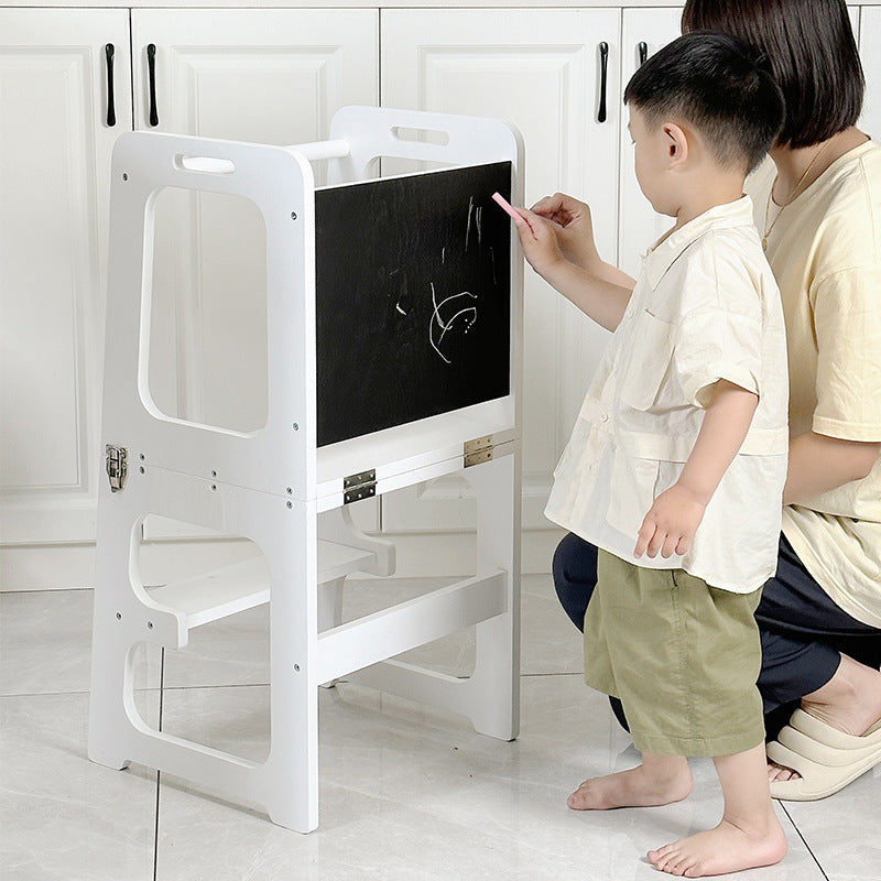 Tour d'apprentissage multifonctionnelle de tabouret pliant trois-en-un pour enfants