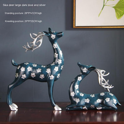 Wine Cabinet Decoration Sika Deer Ornaments