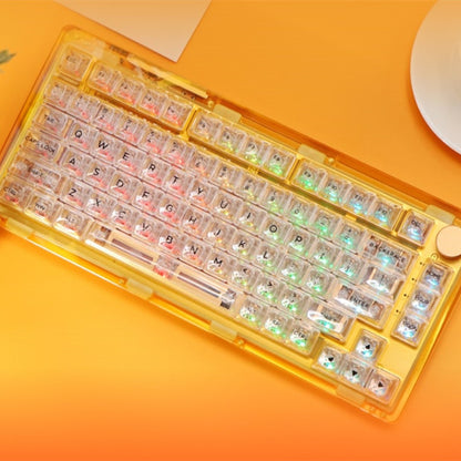 Teclado mecánico transparente Bluetooth inalámbrico trimodo