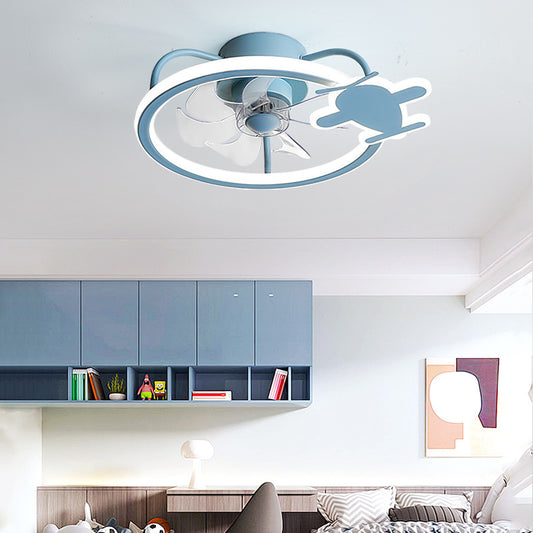 Lampe de ventilateur de chambre montée au plafond pour enfants