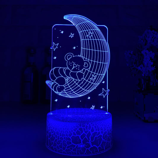 Remote Control Touch 3D LED Night Light