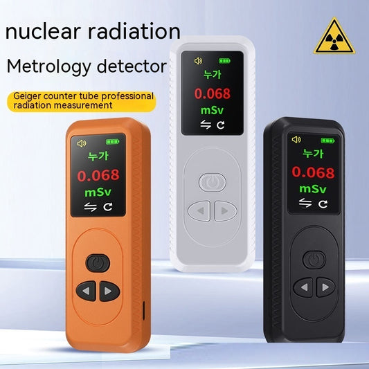 Détecteur de rayonnement nucléaire, compteur Geiger radioactif, testeur de rayons à affichage couleur TFT avec fonction d'alarme sonore