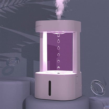 Humidificador de gota de agua antigravedad creativo, pulverizador de niebla para aire acondicionado, hogar, dormitorio silencioso, oficina con tanque de agua de 580ML