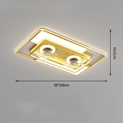 Ventilador de techo silencioso inteligente para sala de estar y dormitorio