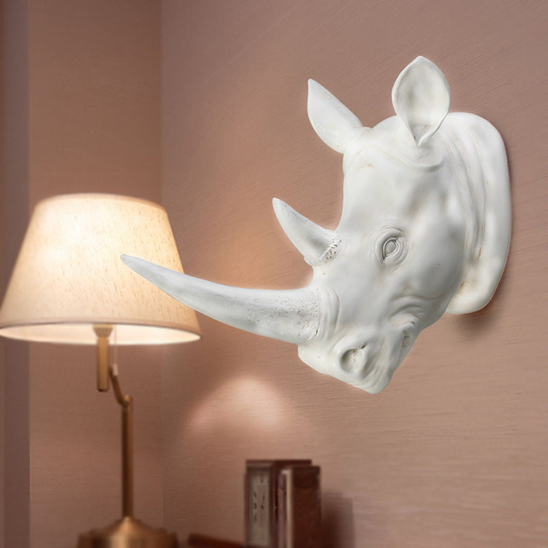 Tête de rhinocéros, décoration créative de style maison