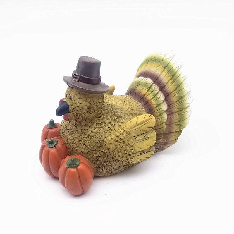 Factory Thanksgiving Harvest Festival Turkey Pumpkin Shape Indoor And Outdoor Home Ornaments Outdoor Decorations