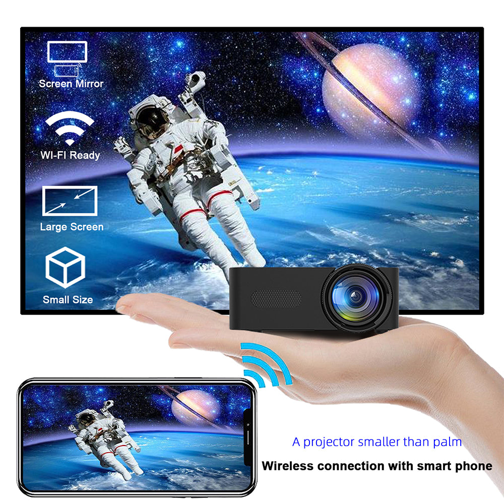 YT100 Home Mini proyector portátil fuente de alimentación USB HD Home pequeño inalámbrico misma pantalla proyección de teléfono