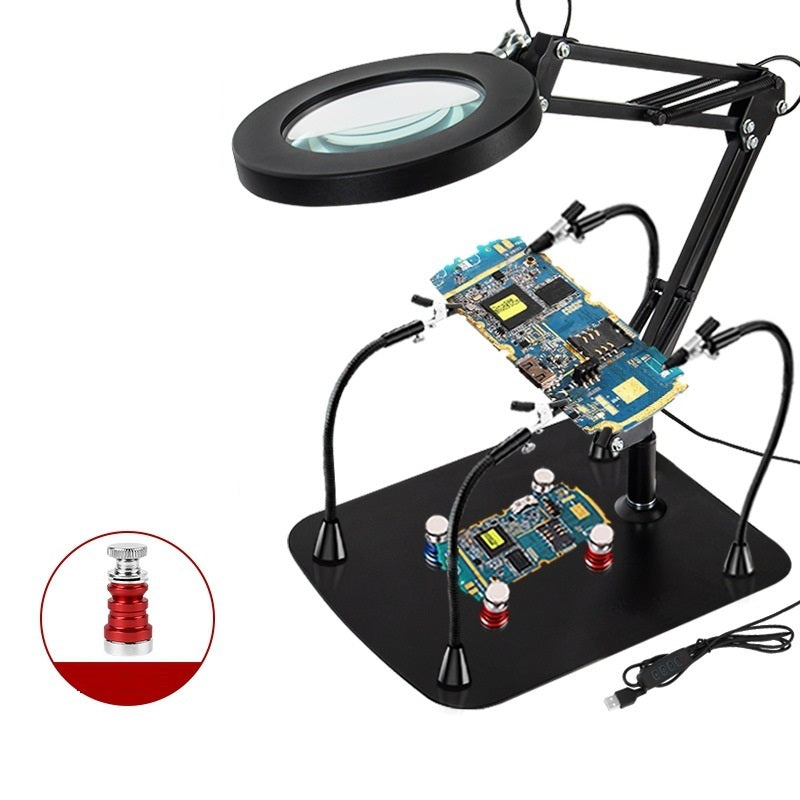 Loupe de soudage, réparation de circuits imprimés de téléphone portable de bureau, luminaire auxiliaire avec lampe de Table d'éclairage