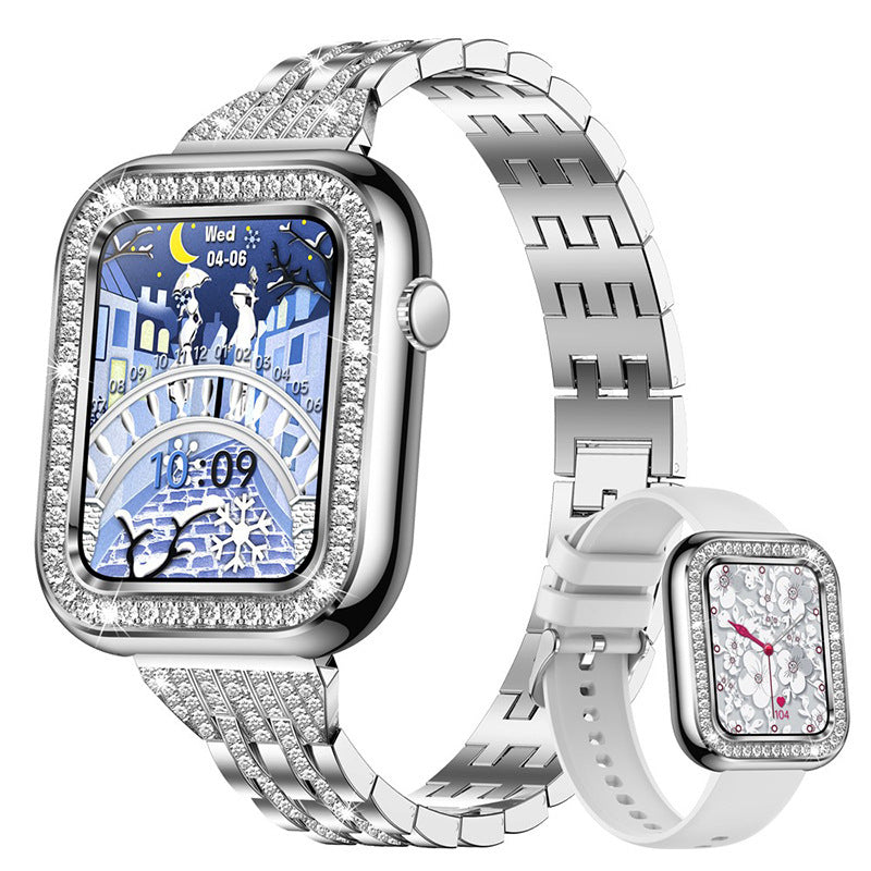 Nouveau Carré mode femmes montre-bracelet intelligente diamant étanche