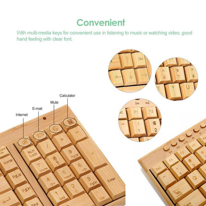 BAMBOO KEYBOARD AND MOUSE