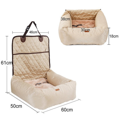 2 en 1 porte-chien pliant coussin de siège de voiture épaissi multi-usages lit pour animaux de compagnie chien matelas de voiture fournitures pour animaux de compagnie