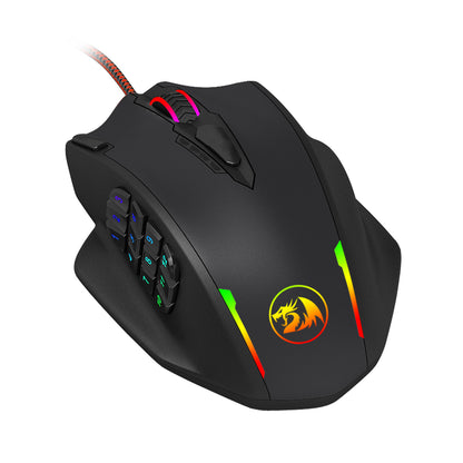 La macro à une main Red Dragon M908 définit la souris