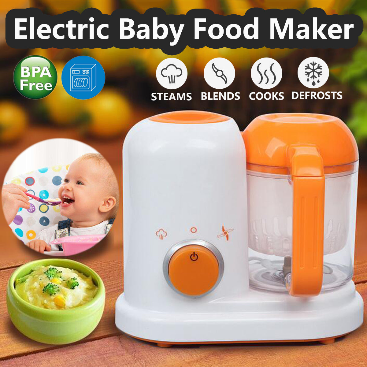 Robot culinaire multifonction pour bébé, mélangeur intelligent pour la cuisson des aliments chauds pour bébé