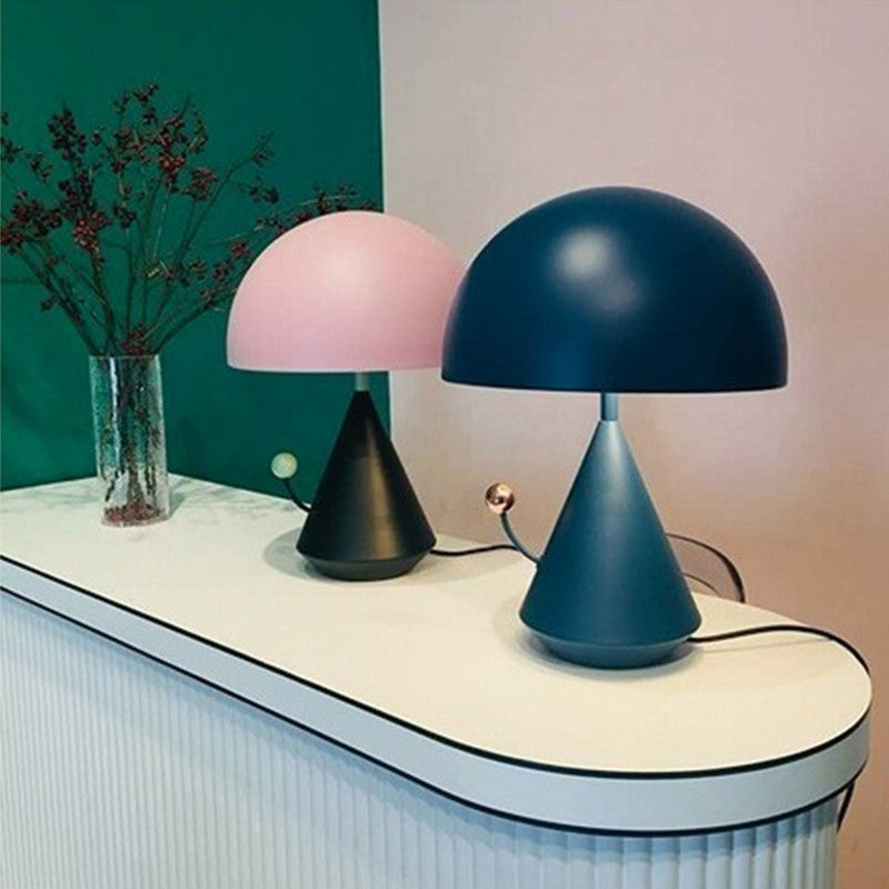 Lampe de table champignon macaron en fer