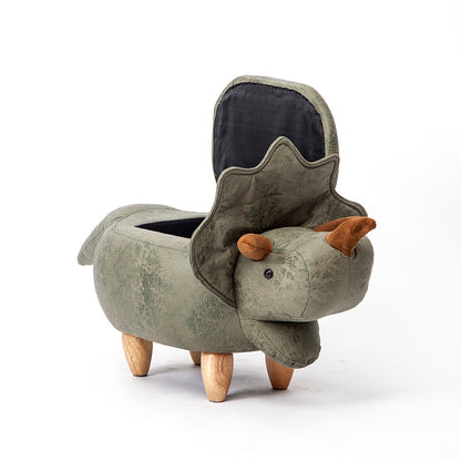 Tabouret animal de dessin animé de veau créatif à la porte de la maison