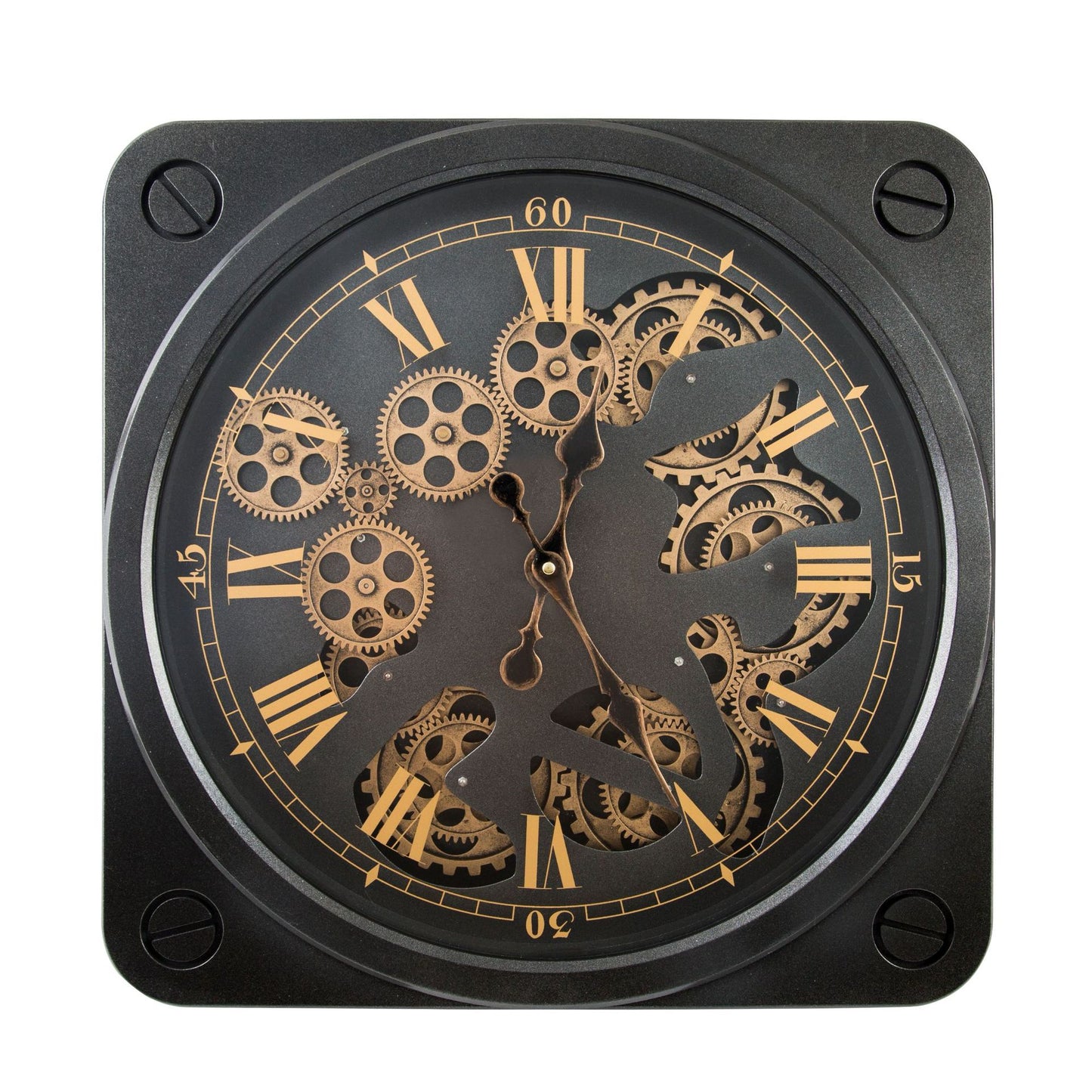 Reloj de pared con engranajes de plástico Vintage de arte creativo americano