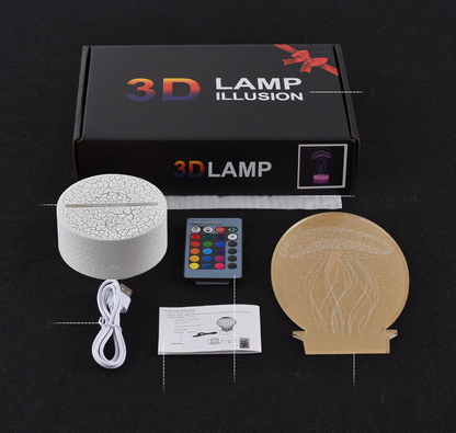 Veilleuse LED 3D série dinosaure, lumière tactile colorée avec télécommande