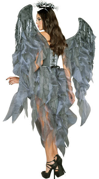 Costume d'ange de la nuit noire pour Halloween