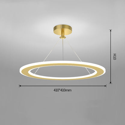 Lámpara de estudio de dormitorio circular moderna simple