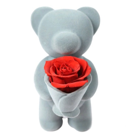 Oso de rosa de la vida eterna Oso de flores Oso de amor Enseña Regalo de Navidad Muñeca Oso