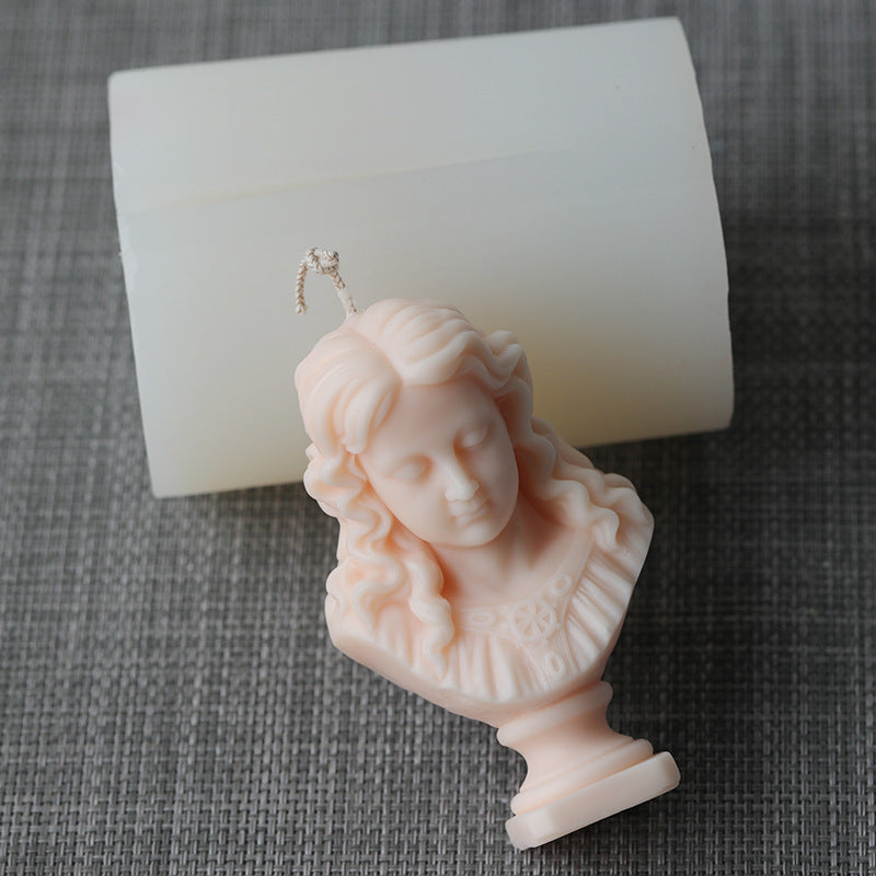 Girl Bust Candle Mold INS Style Home Decoration