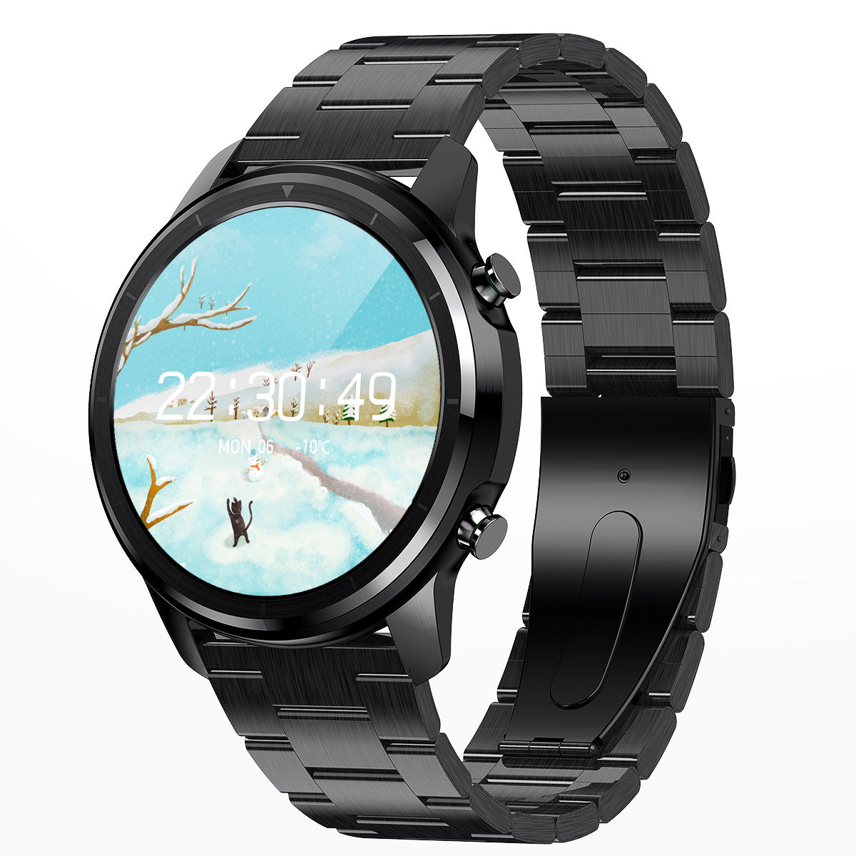 Reloj elegante multifuncional del ritmo cardíaco de la pantalla a color de alta definición IPS del tacto completo del círculo completo