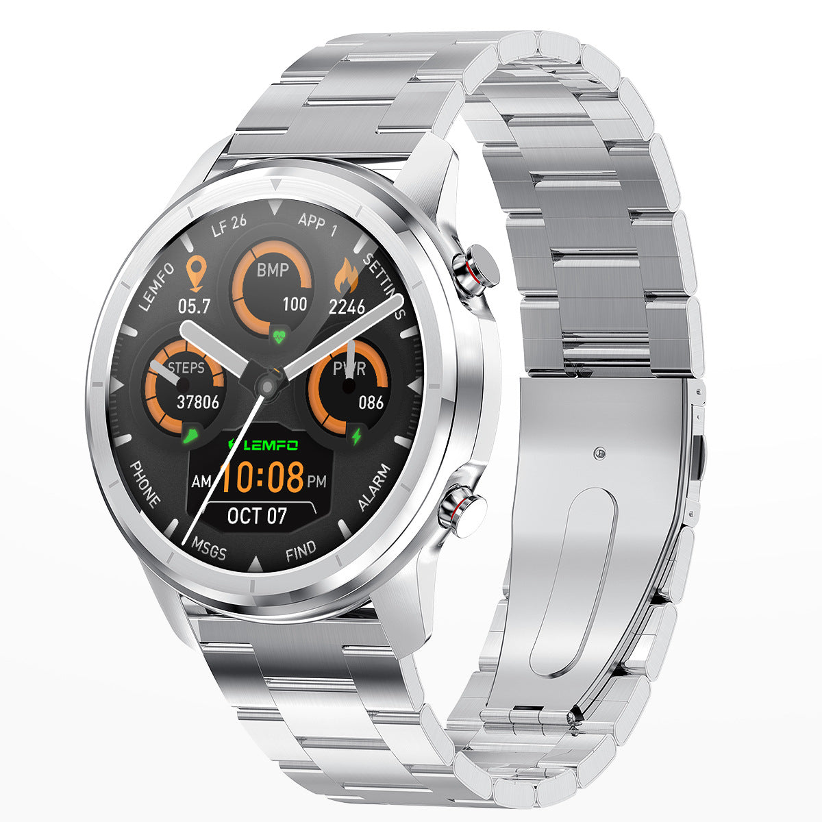 Full circle full touch high-definition IPS color screen multi-function heart rate smart watch