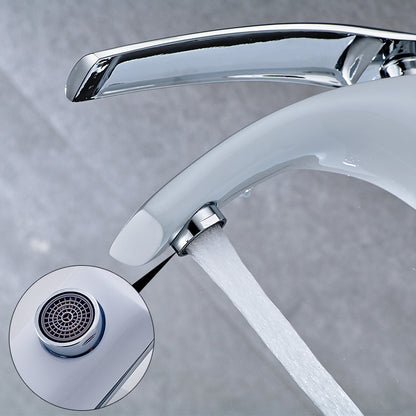 White single hole basin faucet