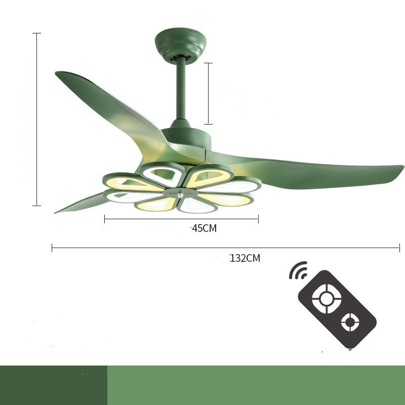 Luz de ventilador de techo de conversión de frecuencia simple moderna nórdica