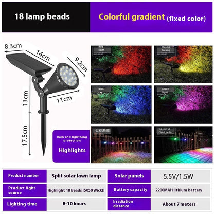 Luz solar para césped, resistente a la lluvia y muy brillante para exteriores