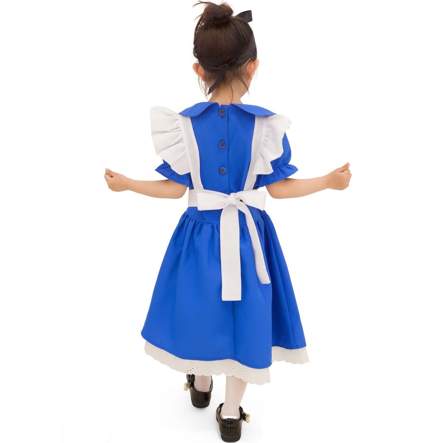 Costume de femme de chambre mignon jeu de rôle femme de chambre costume d'Halloween journée des enfants maternelle filles vêtements de spectacle