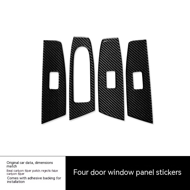 Four Door Window Panel Protection Sticker Conversion Real Carbon Fiber Soft