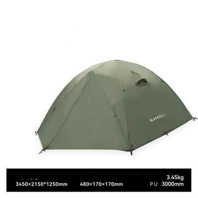 Outdoor Layer Storm-proof Wilderness Camping Hiking Travel Double Thickened Portable Four-season Hilly Tent