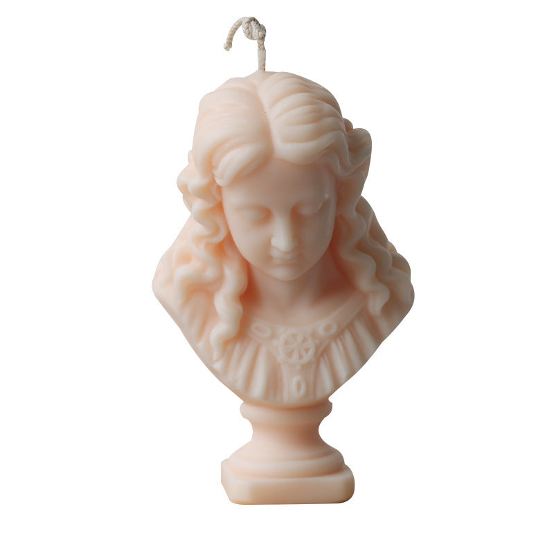 Molde de vela de busto de niña decoración del hogar estilo INS