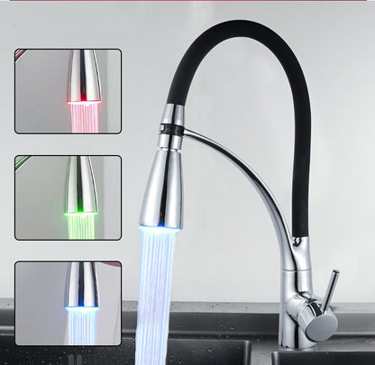 Robinet de cuisine avec lampe tropicale froide