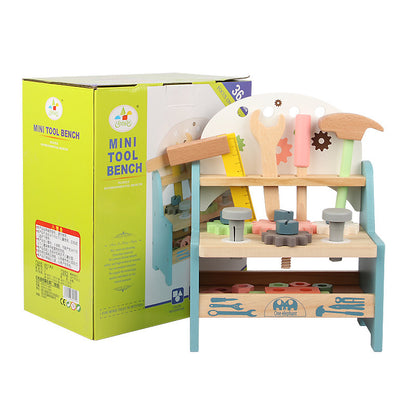 Wooden children's color universal tool table