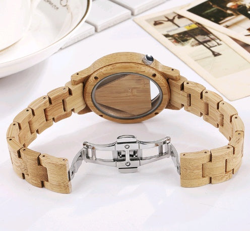 Nueva mesa de madera creativa reloj de madera de moda hueca