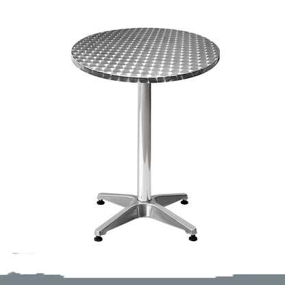 Stainless Steel Foldable Adjustable Round Table Simple Bar Table