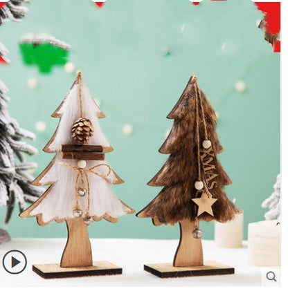 Décorations de Noël en bois et sapins