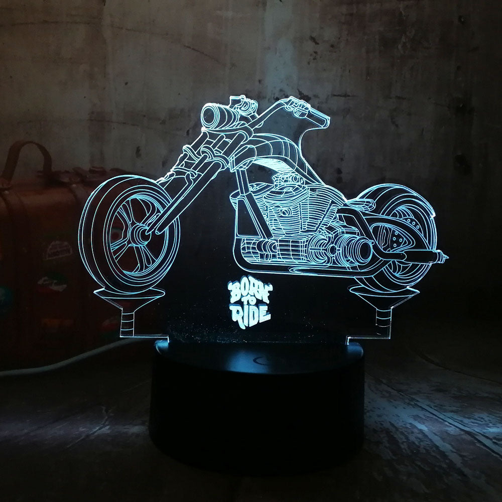 Motorcycle colorful 3D lights