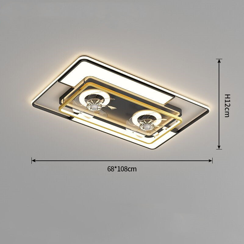 Ventilador de techo silencioso inteligente para sala de estar y dormitorio